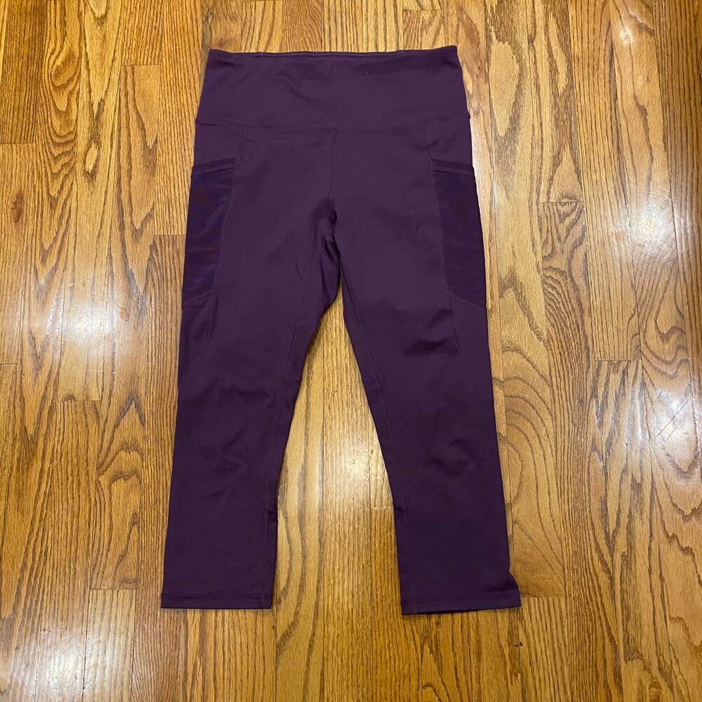 Reebok Athletic Leggings Purple Medium